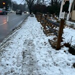 Unshoveled/Icy Sidewalk at 246 Clyde St, Chestnut Hill