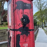 Graffiti at 6–14 Russell St