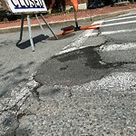 Pothole at 351–359 Saint Paul St, Boston