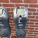 Broken Parking Meter at 1–23 Webster Pl