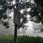 Damaged Sign at 9 Singletree Rd