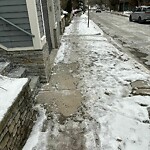 Unshoveled/Icy Sidewalk at 42.34 N 71.13 W