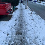 Unshoveled/Icy Sidewalk at 42.35 N 71.13 W