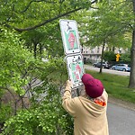 Damaged Sign at Riverdale Parkway Bikepath