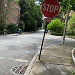 Damaged Sign at 154 Sewall Ave