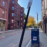 Damaged Sign at 256 Washington St