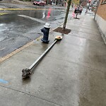 Damaged Sign at 411 Washington St