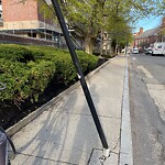 Damaged Sign at 52–90 Sewall Ave