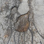 Pothole at 30 Eliot Cres, Chestnut Hill