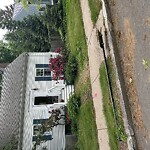 Damaged Sign at 17 Cushing Rd