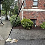 Damaged Sign at 399 Washington St