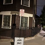 Damaged Sign at 32 Linden St