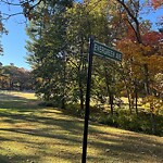 Damaged Sign at Evergreen Ave, Chestnut Hill