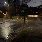 Damaged Sign at 2–20 Crafts Rd, Chestnut Hill