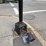 Damaged Sign at 118 Saint Paul St