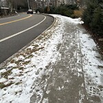 Unshoveled/Icy Sidewalk at 1330 Boylston St, Chestnut Hill